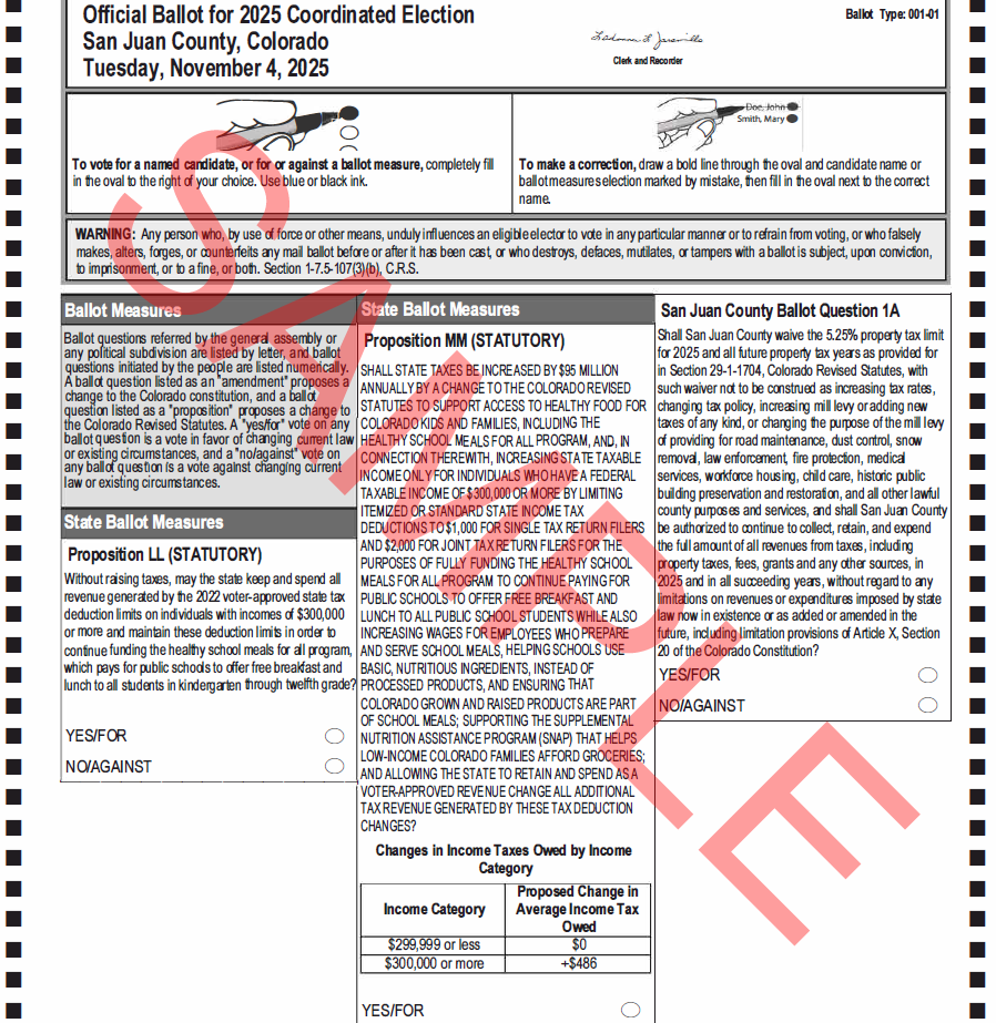 SAMPLE BALLOT