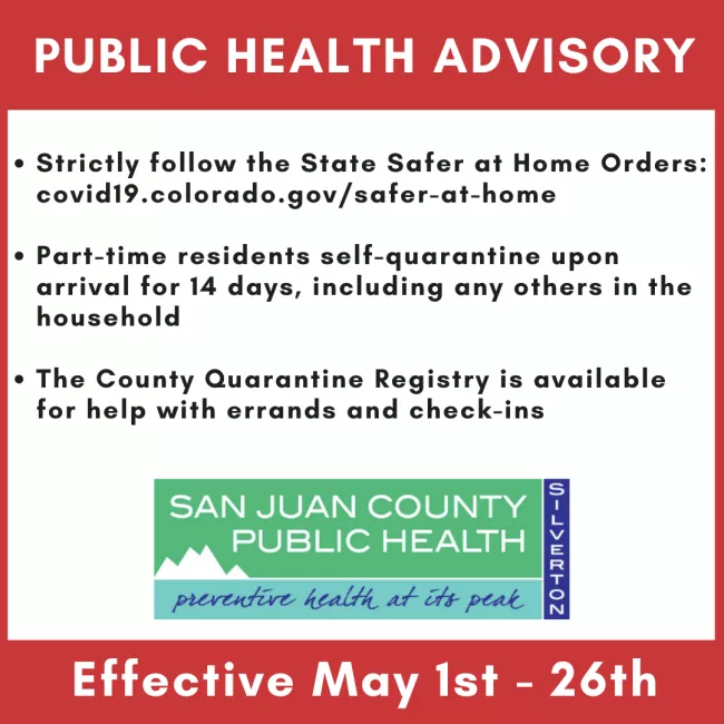 Public Health Advisory - San Juan County Colorado
